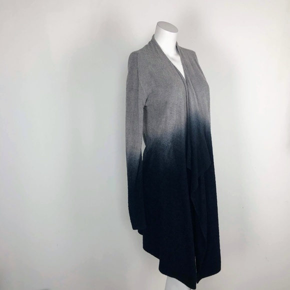 Barefoot Dreams Calypso Cardigan Gray Black Ombre - Picture 6 of 8
